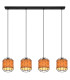 Elmar Bar Pendant Ceiling Light Matt Black 4x E27-3