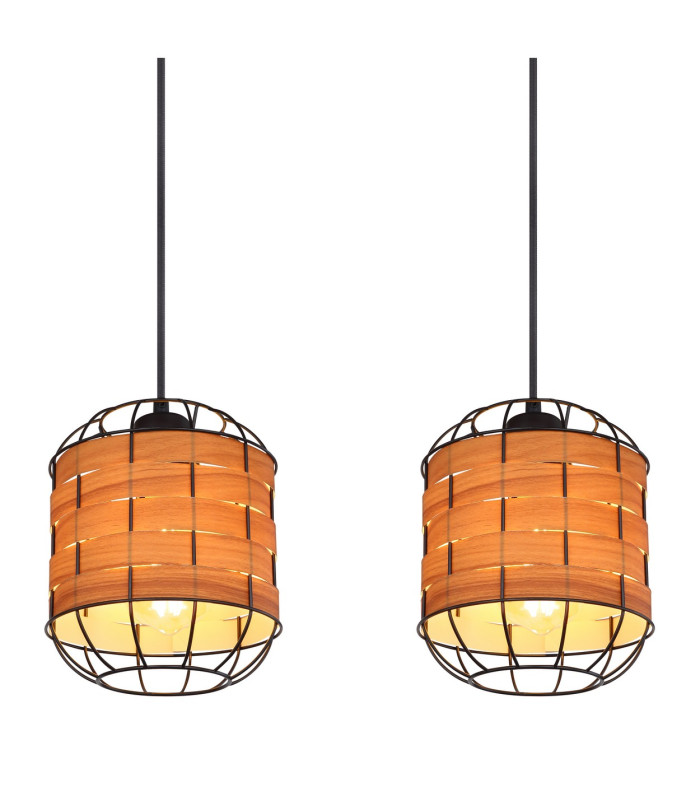 Elmar Bar Pendant Ceiling Light Matt Black 4x E27-4