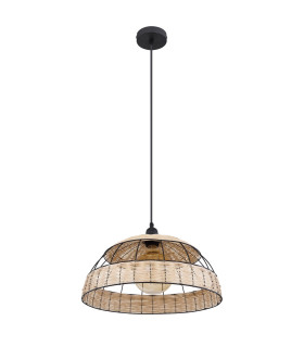 Strahler Wire Frame Pendant Ceiling Light Black 1x E27-2