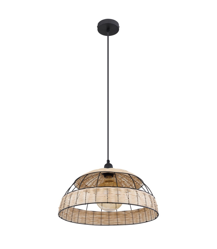 Strahler Wire Frame Pendant Ceiling Light Black 1x E27-2
