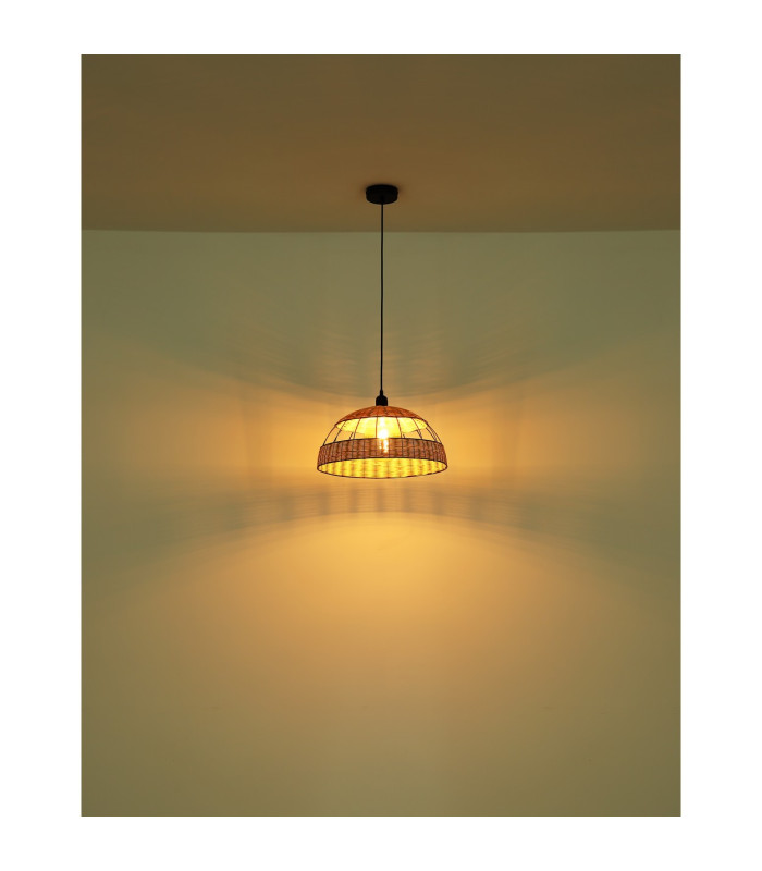Strahler Wire Frame Pendant Ceiling Light Black 1x E27-5