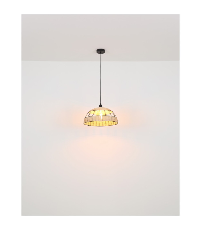 Strahler Wire Frame Pendant Ceiling Light Black 1x E27-6