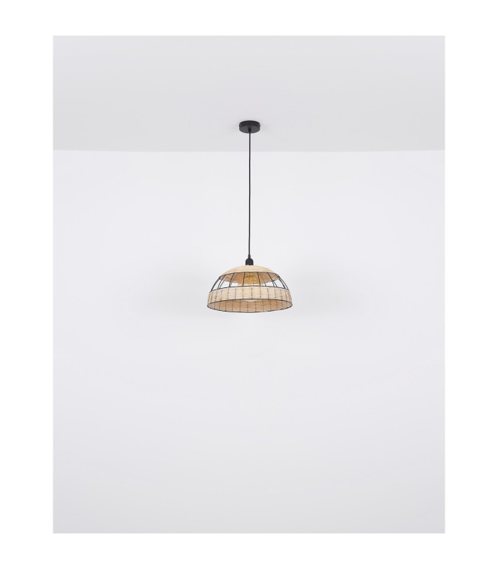 Strahler Wire Frame Pendant Ceiling Light Black 1x E27-7