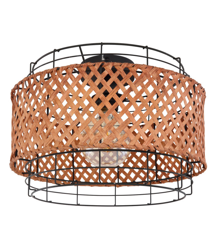 Gina Cylindrical Ceiling Light Black 1x E27-2