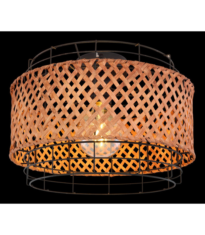 Gina Cylindrical Ceiling Light Black 1x E27-4