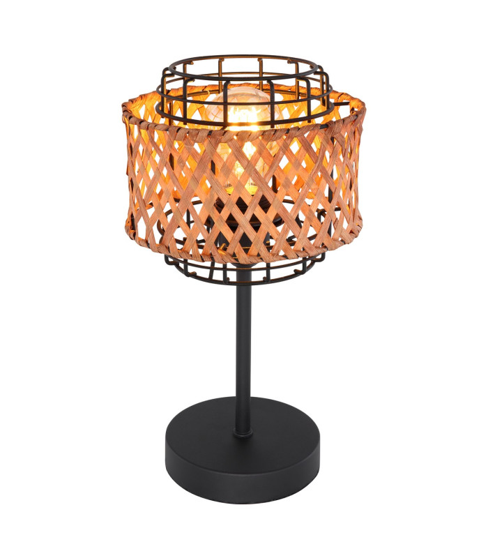 Gina Bedside Table Lamp Black 1x E27-1