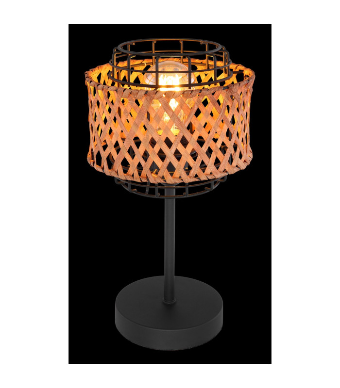 Gina Bedside Table Lamp Black 1x E27-6