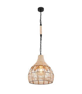 Halia 30cm Wire Frame Pendant Ceiling Light Matt Black 1x E27-1