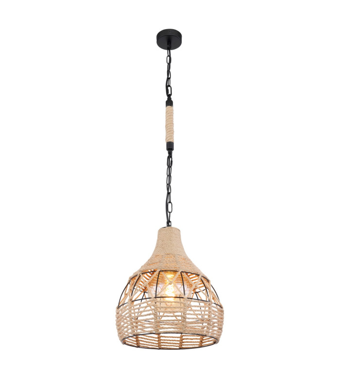 Halia 30cm Wire Frame Pendant Ceiling Light Matt Black 1x E27-1