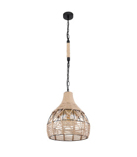 Halia 30cm Wire Frame Pendant Ceiling Light Matt Black 1x E27-2