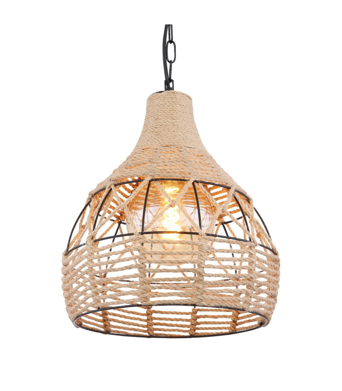 Halia 30cm Wire Frame Pendant Ceiling Light Matt Black 1x E27-3