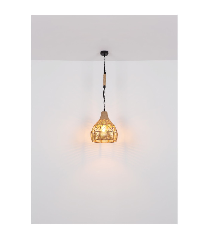 Halia 30cm Wire Frame Pendant Ceiling Light Matt Black 1x E27-6