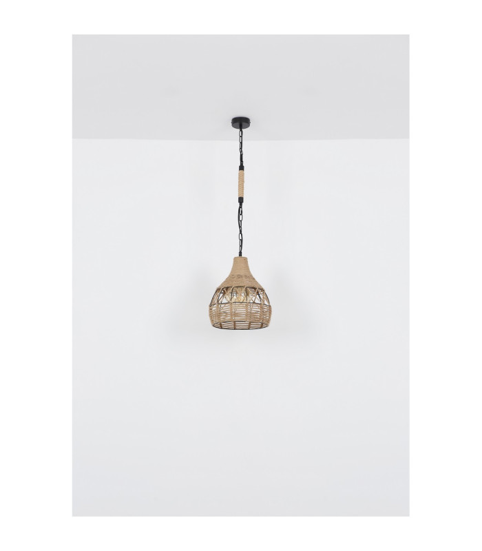 Halia 30cm Wire Frame Pendant Ceiling Light Matt Black 1x E27-7