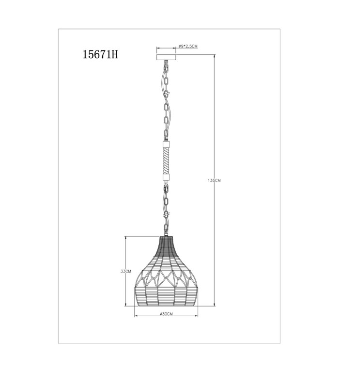 Halia 30cm Wire Frame Pendant Ceiling Light Matt Black 1x E27-9