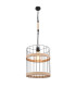 Halia 35cm Wire Frame Pendant Ceiling Light Matt Black 1x E27-1