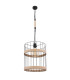 Halia 35cm Wire Frame Pendant Ceiling Light Matt Black 1x E27-2