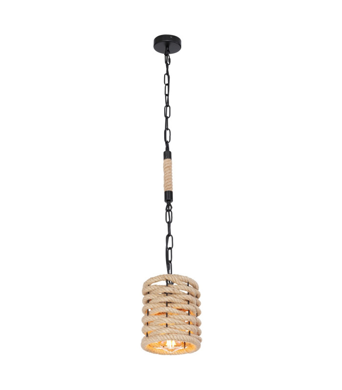 Halia Pendant Ceiling Light Matt Black 1x E27-1