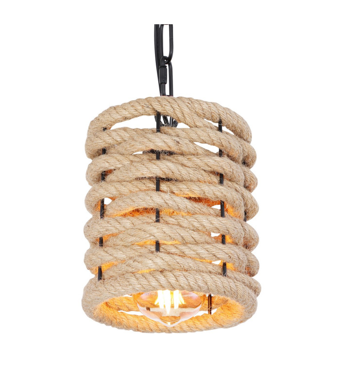 Halia Pendant Ceiling Light Matt Black 1x E27-3
