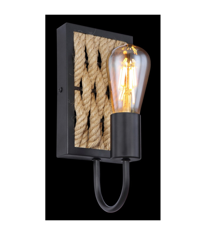 Halia Wall Lamp Matt Black 1x E27-5