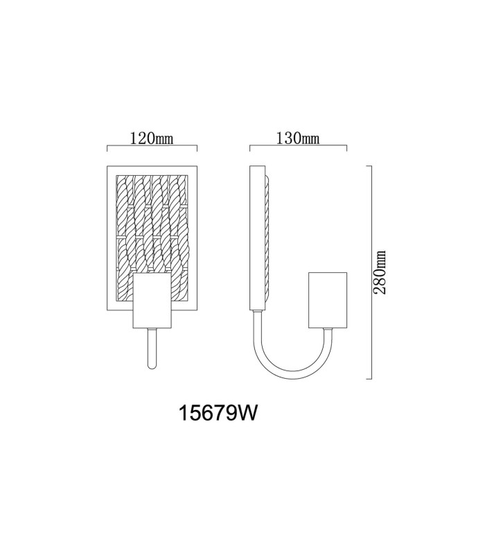 Halia Wall Lamp Matt Black 1x E27-7