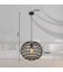 Senni 39cm Wire Frame Pendant Ceiling Light Matt Black 1x E27-9