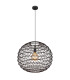 Senni 59cm Wire Frame Pendant Ceiling Light Matt Black 1x E27-1
