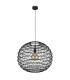 Senni 59cm Wire Frame Pendant Ceiling Light Matt Black 1x E27-2