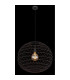 Senni 59cm Wire Frame Pendant Ceiling Light Matt Black 1x E27-4