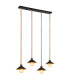 Diana Bar Pendant Ceiling Light Matt Black 4x E27-1