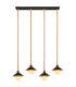 Diana Bar Pendant Ceiling Light Matt Black 4x E27-3