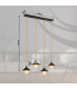 Diana Bar Pendant Ceiling Light Matt Black 4x E27-9
