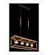 Vernon Bar Pendant Ceiling Light Black 4x E27-5