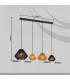 Houdini Bar Pendant Ceiling Light Matt Black 4x E27-8