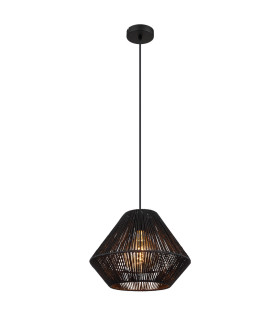 Houdini Dome Pendant Ceiling Light Matt Black 1x E27-1