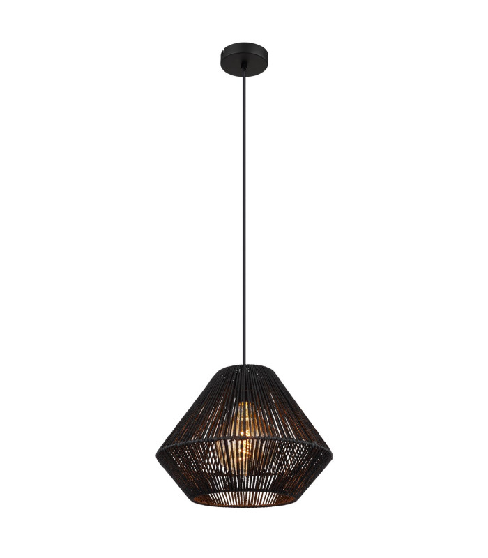 Houdini Dome Pendant Ceiling Light Matt Black 1x E27-1