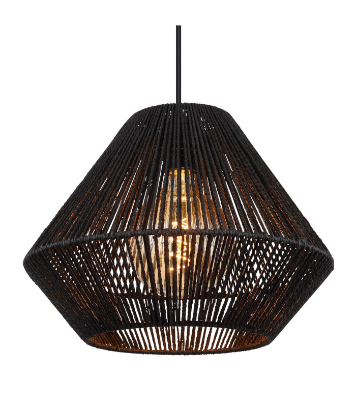 Houdini Dome Pendant Ceiling Light Matt Black 1x E27-3