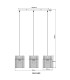 Gorley Bar Pendant Ceiling Light Matt Black Rods Multicolour Glass Shade 3x E27-10