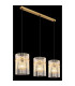 Gorley Bar Pendant Ceiling Light Gold Colours Matt Opal Glass Shade 3x E27-4