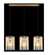 Gorley Bar Pendant Ceiling Light Gold Colours Matt Opal Glass Shade 3x E27-5