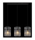 Gorley Bar Pendant Ceiling Light Matt Black Smoke Glass Shade 3x E27-6