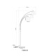 Gorley Multi Arm Floor Lamp Matt Black Smoke Glass Shade 3x E27-9