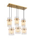 Gorley Cluster Pendant Ceiling Light Gold Colours Matt Opal Glass Shade 6x E27-1