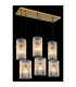 Gorley Cluster Pendant Ceiling Light Gold Colours Matt Opal Glass Shade 6x E27-4
