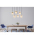 Gorley Cluster Pendant Ceiling Light Gold Colours Matt Opal Glass Shade 6x E27-10