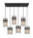 Gorley Cluster Pendant Ceiling Light Matt Black Smoke Glass Shade 6x E27-3