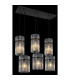 Gorley Cluster Pendant Ceiling Light Matt Black Smoke Glass Shade 6x E27-4