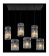 Gorley Cluster Pendant Ceiling Light Matt Black Smoke Glass Shade 6x E27-5