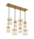 Gorley Cluster Pendant Ceiling Light Gold Colours Matt Opal Glass Shade 8x E27-1