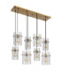 Gorley Cluster Pendant Ceiling Light Gold Colours Matt Opal Glass Shade 8x E27-2