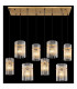 Gorley Cluster Pendant Ceiling Light Gold Colours Matt Opal Glass Shade 8x E27-5